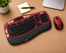 Logitech MK550 Comfort Wave K350 Red Wireless Keyboard M510 Combo Unifying USB picture