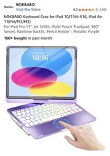 Keyboard Case Rotatable Touchpad for iPad 10/11th A16, iPad Air 11(M4/M3/M2) 11” picture