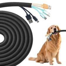3/4 Inch -25ft Split Cable Sleeve, Braided Wire Loom Tubing Cord Protector fo... picture