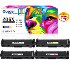 206X BK/C/M/Y Toner(Used OEM Chip),for HP M255dw/M282/283fdw,W2110X W2111X 12 13 picture