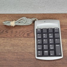 Targus PAUK10U Numeric 10-Key Number Keypad 2-Port USB Silver Pad Numlock WORKS picture
