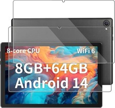 (2 Pack) Tempered Glass Screen Protector For AEEZO 10.1 Inch Android 14 Tablet picture