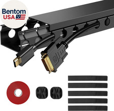 Updated Cable Raceway Kit - 77 (5X15.4) Inch Open Slot Wire Covers for Cords, un picture