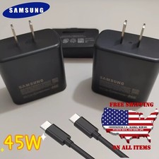 Genuine Samsung 45W Super Fast Charger Adapter USB-C Cable Galaxy S25 S24 Ultra picture