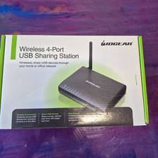 IOGEAR Wireless 4-Port USB 2.0 Sharing Switch Station 1:4 Black GUWIP204 picture