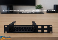 1U 10 or 19-Inch Rack Mount for UniFi UXG-Max UCG-Ultra UCG-Max w/ Keystone Port picture