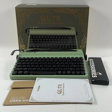 Yunzii Ql75 Wireless Retro Typewriter Mechanical Keyboard Green picture