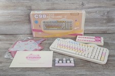 YUNZII C98 Cake Meow Wireless Mechanical Keyboard - Beige w/ Candy Switches picture