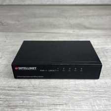 Intellinet 523301 Black Metal 5-Port 10/100Mbps Fast Ethernet Office Switch picture