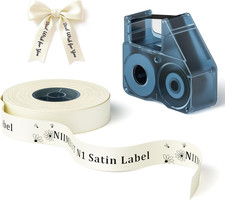 N1 Satin Ribbon Label, 14Mmx5.1M Pink Satin Ribbon, N1 Label Printer Ribbon for picture