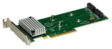 Supermicro AOC-SLG4-2H8M2-O LP PCIE Gen 4 Hybrid NVMe/SATA M.2 RAID Adapter Card picture