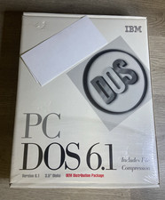 IBM PC DOS 6.1 Software Operating System Vintage 3.5'' Disks in Sealed Box 1993 picture