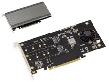 PCIe 3.1 16x Card For 2 M.2 NVMe M Key SSDs. RAID HARDWARE picture