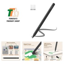 Precision Magnetic Stylus with Eraser for Remarkable Paper Pure - Black Aluminum picture