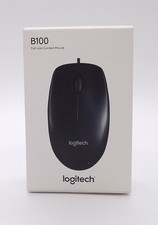NEW Logitech B100 Ambidextrous Mouse 1000 DPI USB Wired - NEW IN BOX picture