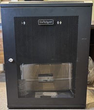 STARTECH RK1520WALHM SWITCH DEPTH RACK 15U 19 INCH WALL MOUNT NETWORK CABINET picture
