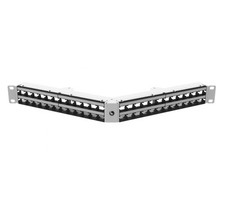 CommScope M4800A, 1U, 48-Port, Angled, Cat6/6A 760105429, M4800A-1U-GS-WH picture