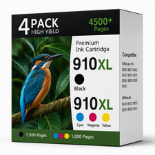910XL Ink Cartridges for 4 Pack Replacement  for OfficeJet Pro 8025e 8025 8028e picture