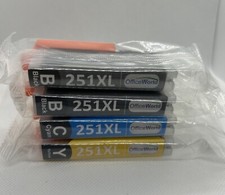 251XL 4-Pack Ink Cartridge Replacement 2 - Black B - 1 C Cyan & 1 Y Yellow NEW picture