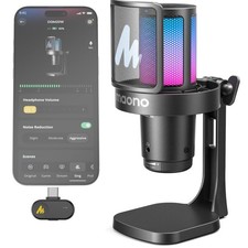 Wireless Gaming Microphone DGM20W USB-C PC PS5 RGB Noise Reduction Desk Stand picture