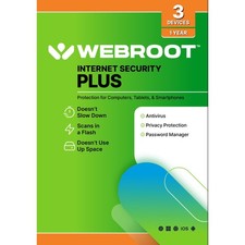 Webroot Internet Security Plus | Antivirus Software 2026 | 3 Device | 1 Year... picture
