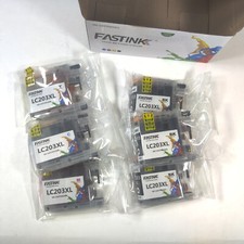 Fastink LC203XL Compatible Ink Brother 6 Pc. 3 Black 1 Yellow, 1 Cyan, 1 Magenta picture