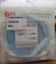 NEW 15 FS 1.5M OM4 50/125 Multimode Fiber Patch Cable LC-UPC - LC-UPC DUPLEX picture