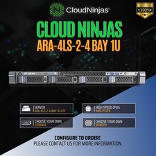 Cloud Ninjas ARA-4LS-2 4 Bay 1U Server AMD Ryzen 9 7950X3D DDR5 NVMe 2x 350W PSU picture