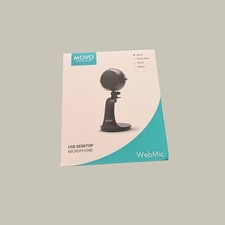 Movo WebMic USB Desktop Microphone Black Streaming Podcasting Recording picture