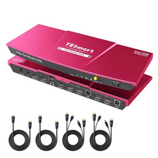 Dual Monitor HDMI KVM Switch – 2-Port, 4K@60Hz, EDID Emulator, USB 2.0, Hotkey picture