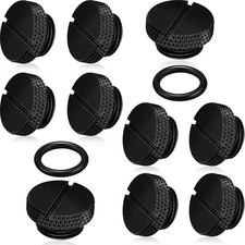 10 Pcs Black Water Cooling Plug Fittings with O Ring, G1/4 Thread picture