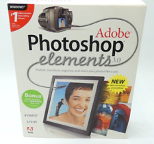 Adobe Photoshop Elements 3.0 PC Software with Serial Number Price Includes Ship picture