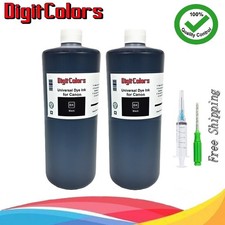 2x1000ml Black Ink Cartridges Refill Kit bottles for all Canon Premium Bulk Ink picture