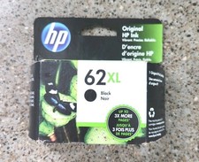 HP 62 XL Black Ink EXP July 2022 Sealed Box OEM Genuine picture