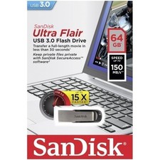 SanDisk 64GB Cruzer Ultra Flair USB 3.0 150MB/s Flash Mini Pen Drive Fast SDCZ73 picture