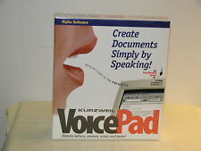 Vintage Kurzweil Voice Pad Speech Dictation Software by Alpha 1996 Mint Sealed picture