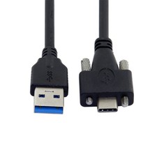 USB 3.1 Dual Screws Locking Type-C to Standard USB3.0 Data Cable Mount Type 3m picture