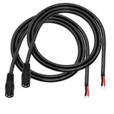 DC Power Pigtails Cable,3Ft DC 5.5MM X 2.1MM Female Plug to Bare Wire Open End picture