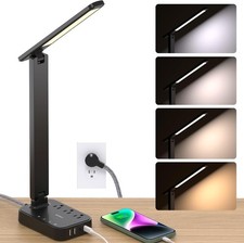 Addtam LED Desk Lamp, Power Strip with 3 Outlets 4 USB Charging Ports(2 USBC), 4 picture