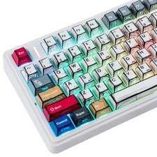 126Key Double Shot PBT Cherry Profile SidePrint Shine Through Keycaps Set MX picture