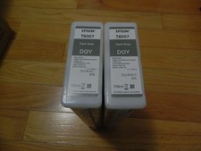2024 Genuine LOT 2 Epson SC-P20000/10000 700ml Dark Gray Cartridges T8007 NEW picture