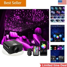 Fiber Optic Starlight Headliner Kit 16W 600pcs 9.8ft Bluetooth App Remote RGBW picture