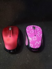 Logitech M325 Red and M325C Purple - Wireless Optical Mouse  - Both have dongles picture