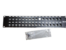 Lot 10 Tripp Lite N062-032-KJ 32-Port Keystone Blank Patch Panel RJ45 Cat5/6 picture