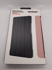 Verizon Folio Case for Lenovo Tab 4 PLUS and Tempered Glass Screen Protector - picture