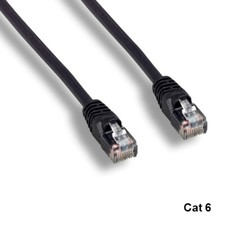 Kentek Black 15ft Cat6 UTP Cable 24AWG 550MHz Pure Copper RJ45 Ethernet Routers picture
