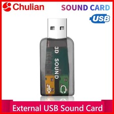 USB External Sound Card Adapter 3D Audio USB to 3.5mm Headset Mic for PC Laptop picture