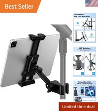 Ipad Holder for Microphone Stand,Mic Music Stand Tablet Mount Holder,360°Adjustm picture
