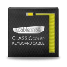 CableMod Classic Coiled Keyboard Cable (Dominator Yellow, USB A to USB Type C, 1 picture