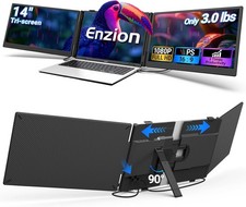 Enzion S10PRO 14in Triple Laptop Monitor Extender 1080P FHD IPS 60Hz USB-C HDMI picture